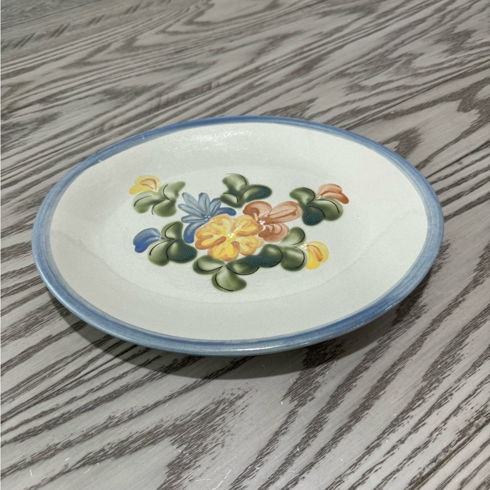Vintage Louisville Stoneware Floral Oblong Serving Platter